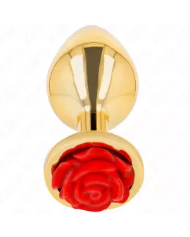 KINK - Anal Plug Gold Rose Rot - Größe M