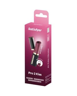 Satisfyer Pro 2 Kiss Wave - Klitoris-Stimulator Granat/Schwarz