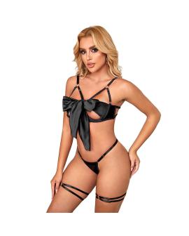 SUBBLIME - 955199 BH-Set schwarze Schleife S/M