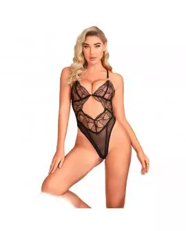SUBBLIME 955212 - Transparente Body Schwarze Hohlspitze S/M
