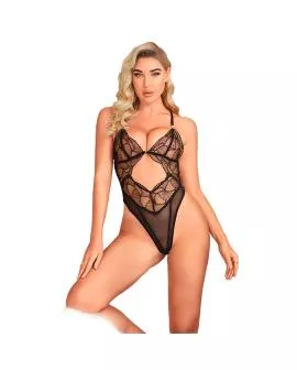 SUBBLIME 955212 - Transparente Body Schwarze Hohlspitze S/M