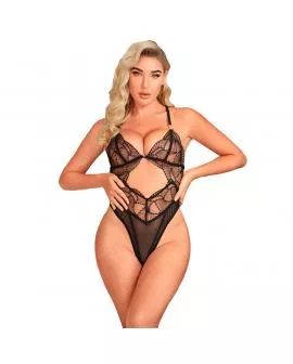SUBBLIME 955212 - Transparente Body Schwarze Hohlspitze S/M