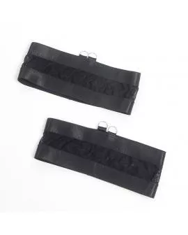 SUBBLIME - 955243 SCHWARZER BONDAGE-BH MIT STRUMPFBAND-SET L/XL