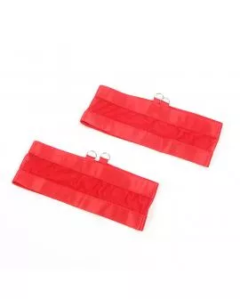 SUBBLIME - 955250 ROTER BONDAGE-BH MIT STRUMPFBAND-SET S/M