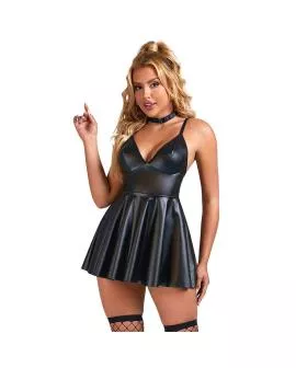 SUBBLIME - 955373 KLEID MIT SCHWARZEN LEDERTRÄGERN S/M