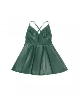 SUBBLIME - 955441 KLEID MIT GRÜNEN LEDERTRÄGERN L/XL