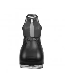 SUBBLIME - 955489 NECKHOLDER-KLEID MIT TRANSPARENZEN, SCHWARZ, L/XL