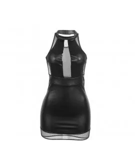SUBBLIME - 955472 NECKHOLDER-KLEID MIT TRANSPARENZEN, SCHWARZ, S/M