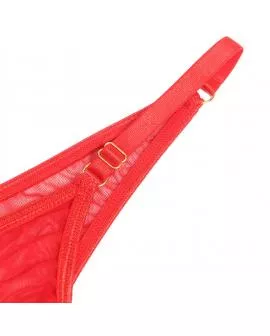 SUBBLIME - 955526 BH-SET MIT KETTEN UND MESH-HERZ ROT L/XL