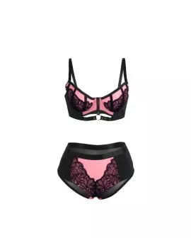 Subblime Rosa Lackleder Mesh Zipper BH-Set S/M - 955571