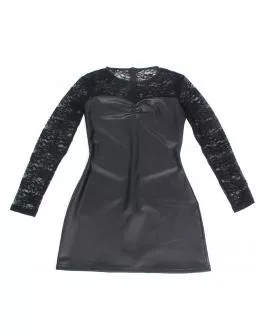 SUBBLIME - 955601 LANGÄRMELIGES KLEID MIT SCHWARZER SPITZE L/XL