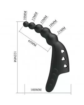 PRETTY LOVE - JORDIN FINGERVIBRATOR 10 VIBRATIONEN SCHWARZ