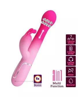 Pretty Love - Dejon 3-in-1 Rabbit Vibrator Rosa