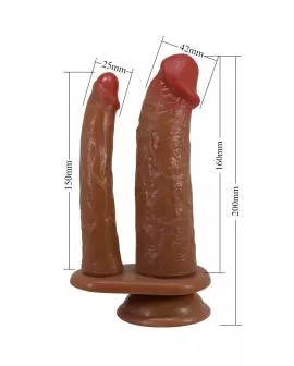 Pretty Love - Goran Realistischer Doppeldildo Mulato