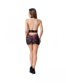 LIVCO CORSETTI FASHION - LEISA LC 20201 T-SHIRT + TANGA MIT SPITZE SCHWARZ 