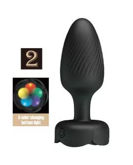 Pretty Love - Varian Anal Plug mit LED-Licht schwarz 10,8 cm