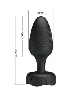 Pretty Love - Varian Anal Plug mit LED-Licht schwarz 10,8 cm