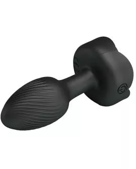 Pretty Love - Olman Anal Plug mit LED-Licht Schwarz 8,8 cm
