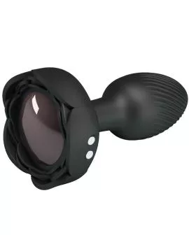 Pretty Love - Olman Anal Plug mit LED-Licht Schwarz 8,8 cm