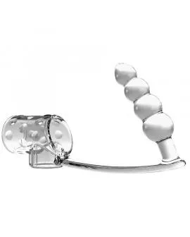 Pretty Love - Transparente Penishülle mit Anal-Plug