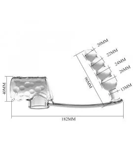 Pretty Love - Transparente Penishülle mit Anal-Plug