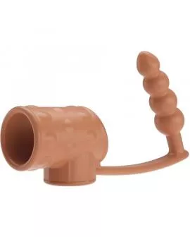PRETTY LOVE - PENISHÜLLE MIT ANALPLUG NATUR