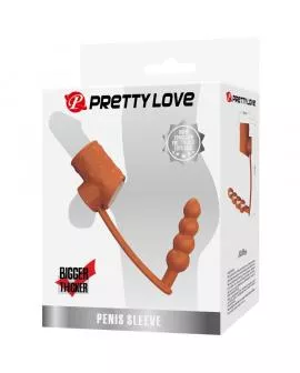 PRETTY LOVE - PENISHÜLLE MIT ANALPLUG NATUR