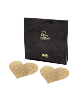 BIJOUX - INDISCRETS FLASH GOLDEN HEART NIPPELABDECKUNGEN