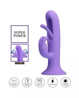 Pretty Love Killmoulis Hasenvibrator - 12 Modi Lila