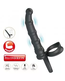 PRETTY LOVE - TATUM VIBRIERENDER PENISRING MIT STECKER 10 VIBRATIONEN SCHWARZ