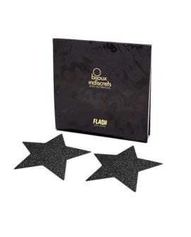 Bijoux Indiscrets - Schwarze Star-Flash-Nippelkappen