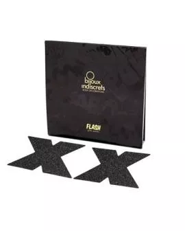 Bijoux Indiscrets Flash Cross - Schwarze Nippelkappen