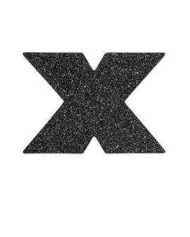 Bijoux Indiscrets Flash Cross - Schwarze Nippelkappen