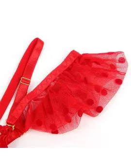 Subblime Spitzen-BH und Strumpfband-Set Rot - 957506