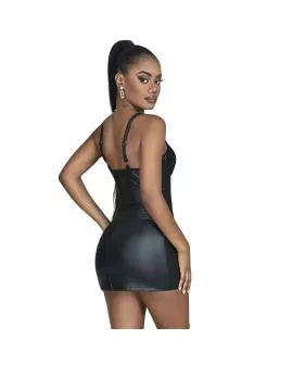 Subblime - Lederkleid mit Reißverschluss Schwarz 957568