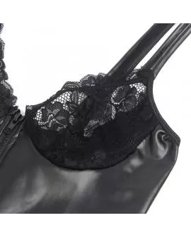 Subblime - Lederkleid mit Reißverschluss Schwarz 957568