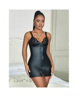 SUBBLIME - 957568 LEDERKLEID MIT REISSVERSCHLUSS SCHWARZ 