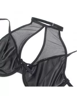 SUBBLIME Leder-BH und Rock-Set Schwarz - 957582