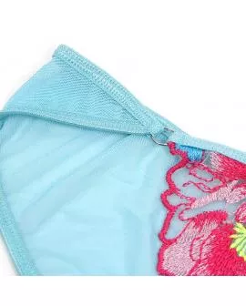 Subblime BH- und Strumpfgürtel-Set mit Blumenstickerei Rosa - 957643