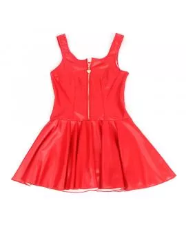 SUBBLIME Lederkleid mit Herz-Reißverschluss Rot - 957681