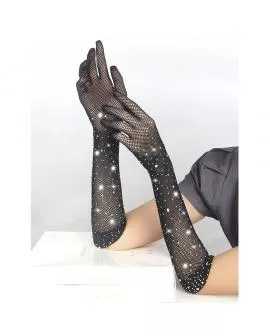 SUBBLIME - 957469SHINE TRANSPARENTE HANDSCHUHE SCHWARZ S/M