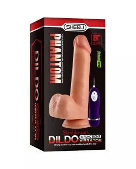 SHEQU Phantom - Vibrierender Dildo mit Fernbedienung 20 cm