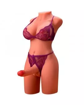 XISE - MIAH Lady Boy Torso mit Dildo Vibration Stoß 55 cm