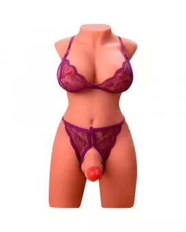 XISE - MIAH Lady Boy Torso mit Dildo Vibration Stoß 55 cm