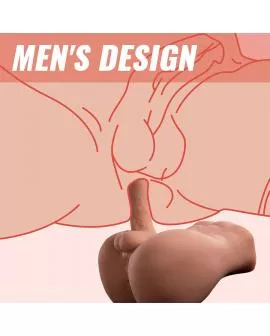 XISE - BERTLETT DILDO ASS REALISTISCHER DILDO UND ANUS-MASTURBATOR VORDERE POSITION MIT STOSS 18 CM