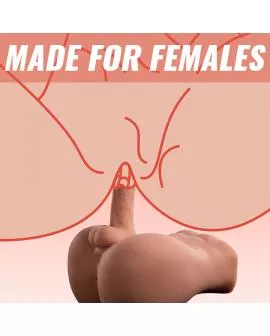 XISE - BERTLETT DILDO ASS REALISTISCHER DILDO UND ANUS-MASTURBATOR VORDERE POSITION MIT STOSS 18 CM