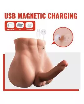 XISE - BERTLETT DILDO ASS REALISTISCHER DILDO UND ANUS-MASTURBATOR VORDERE POSITION MIT STOSS 18 CM