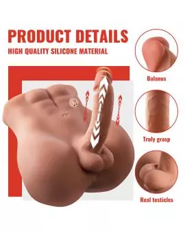 XISE - BERTLETT DILDO ASS REALISTISCHER DILDO UND ANUS-MASTURBATOR VORDERE POSITION MIT STOSS 18 CM