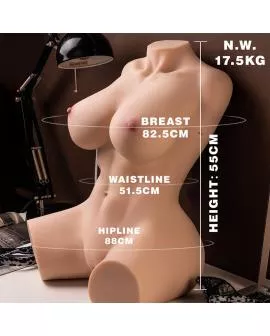 XISE - MURIEL WEIBLICHER REALISTISCHER TORSO MIT STOSSEN 55 CM