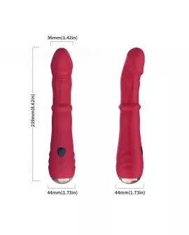ARMONY - THERMO-EINSTELLBARER PUNKT-A-STIMULATOR-VIBRATOR-DILDO ROT